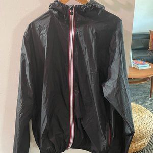 Max- Black Full Zip Packable Rain Jacket